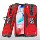 For Xiaomi Redmi 8 Magnetic Armor Shockproof TPU + PC Case with Metal Ring Holder(Red) - 1