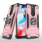 For Xiaomi Redmi 8 Magnetic Armor Shockproof TPU + PC Case with Metal Ring Holder(Rose Gold) - 1