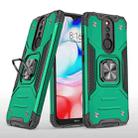 For Xiaomi Redmi 8 Magnetic Armor Shockproof TPU + PC Case with Metal Ring Holder(Deep Green) - 1