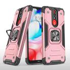 For Xiaomi Redmi 8A Magnetic Armor Shockproof TPU + PC Case with Metal Ring Holder(Rose Gold) - 1