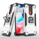 For Xiaomi Redmi 8A Magnetic Armor Shockproof TPU + PC Case with Metal Ring Holder(Silver) - 1