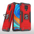 For Xiaomi Redmi Note 9 Pro / Note 9S Magnetic Armor Shockproof TPU + PC Case with Metal Ring Holder(Red) - 1