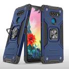 For LG K50S Magnetic Armor Shockproof TPU + PC Case with Metal Ring Holder(Blue) - 1