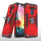 For LG K50S Magnetic Armor Shockproof TPU + PC Case with Metal Ring Holder(Red) - 1
