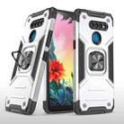 For LG K50S Magnetic Armor Shockproof TPU + PC Case with Metal Ring Holder(Silver) - 1