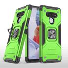 For LG Stylo 6 Magnetic Armor Shockproof TPU + PC Case with Metal Ring Holder(Green) - 1