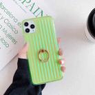 Electroplating Gradient Suitcase Stripe TPU Shockproof Protective Case With Stand Ring Holder, model:For iPhone XS Max(Laser Gradient Gold) - 1