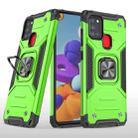 For Samsung Galaxy A21s Magnetic Armor Shockproof TPU + PC Case with Metal Ring Holder(Green) - 1