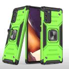 For Samsung Galaxy Note20 Magnetic Armor Shockproof TPU + PC Case with Metal Ring Holder(Green) - 1