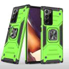 For Samsung Galaxy Note20 Ultra Magnetic Armor Shockproof TPU + PC Case with Metal Ring Holder(Green) - 1
