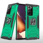 For Samsung Galaxy Note20 Ultra Magnetic Armor Shockproof TPU + PC Case with Metal Ring Holder(Dark Green) - 1