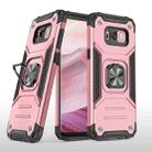 For Samsung Galaxy S8 Magnetic Armor Shockproof TPU + PC Case with Metal Ring Holder(Rose Gold) - 1
