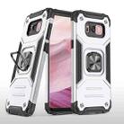 For Samsung Galaxy S8 Magnetic Armor Shockproof TPU + PC Case with Metal Ring Holder(Silver) - 1