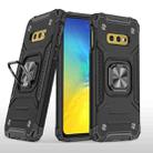 For Samsung Galaxy S10e Magnetic Armor Shockproof TPU + PC Case with Metal Ring Holder(Black) - 1