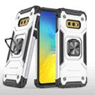 For Samsung Galaxy S10e Magnetic Armor Shockproof TPU + PC Case with Metal Ring Holder(Silver) - 1