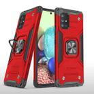 For Samsung Galaxy A71 5G Magnetic Armor Shockproof TPU + PC Case with Metal Ring Holder(Red) - 1