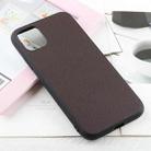 For iPhone 12 mini Bead Texture Genuine Leather Protective Case (Coffee) - 1