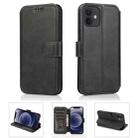 For iPhone 12 mini Shockproof PU + TPU Leather Case with Card Slots & Holder & Photo Frame & Wallet (Black) - 1