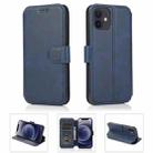 For iPhone 12 mini Shockproof PU + TPU Leather Case with Card Slots & Holder & Photo Frame & Wallet (Blue) - 1