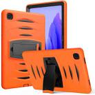 For Samsung Galaxy Tab A7 (2020) T500/T505 Wave Texture Series PC + Silicone Protective Case with Holder(Orange) - 1