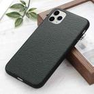 For iPhone 12 / 12 Pro Litchi Texture Genuine Leather Folding Protective Case(Green) - 1