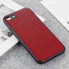 For iPhone 8 / 7 Litchi Texture Genuine Leather Folding Protective Case(Red) - 1