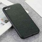 For iPhone 8 / 7 Litchi Texture Genuine Leather Folding Protective Case(Green) - 1