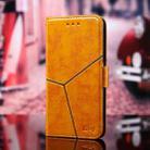 For Samsung Galaxy M31s Geometric Stitching Horizontal Flip TPU + PU Leather Case with Holder & Card Slots & Wallet(Gold) - 1