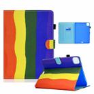 Colored Drawing Horizontal Flip Leather Tablet Case with Holder & Card Slots & Sleep / Wake-up Function For iPad Pro 11 inch (2020) / (2018) / iPad Air 4 10.9 inch (2020)(Rainbow) - 1