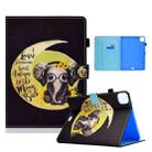 Colored Drawing Horizontal Flip Leather Tablet Case with Holder & Card Slots & Sleep / Wake-up Function For iPad Pro 11 inch (2020) / (2018) / iPad Air 4 10.9 inch (2020)(Moon Baby Elephant) - 1