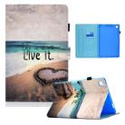 For Samsung Galaxy Tab A7 10.4 T500 / A7 T505 Colored Drawing Horizontal Flip Leather Case with Holder & Card Slots & Sleep / Wake-up Function(Love) - 1