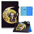 For Samsung Galaxy Tab A7 10.4 T500 / A7 T505 Colored Drawing Horizontal Flip Leather Case with Holder & Card Slots & Sleep / Wake-up Function(Moon Baby Elephant) - 1