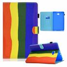For Samsung Galaxy Tab A 10.1 / T580 Colored Drawing Horizontal Flip Leather Case with Holder & Card Slots & Sleep / Wake-up Function(Rainbow) - 1