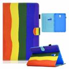 For Samsung Galaxy Tab A 10.5 T590 Colored Drawing Horizontal Flip Leather Case with Holder & Card Slots & Sleep / Wake-up Function(Rainbow) - 1