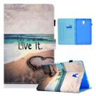 For Samsung Galaxy Tab A 10.5 T590 Colored Drawing Horizontal Flip Leather Case with Holder & Card Slots & Sleep / Wake-up Function(Love) - 1