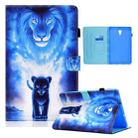 For Samsung Galaxy Tab A 10.5 T590 Colored Drawing Horizontal Flip Leather Case with Holder & Card Slots & Sleep / Wake-up Function(Lion) - 1