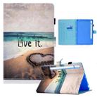 For Samsung Galaxy Tab S8 / Galaxy Tab S7 T870 / T875 Colored Drawing Horizontal Flip Leather Case with Holder & Card Slots & Sleep / Wake-up Function(Love) - 1