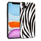For iPhone 11 Precision Hole Shockproof Protective Case (Zebra) - 1