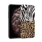 For iPhone 11 Pro Max Precision Hole Shockproof Protective Case (Leopard + Zebra) - 1