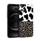 For iPhone 12 Precision Hole Shockproof Protective Case(Leopard + Milk Cow) - 1