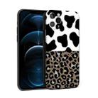 For iPhone 12 Pro Max Precision Hole Shockproof Protective Case(Leopard + Milk Cow) - 1