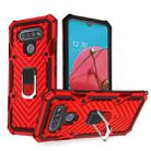 For LG K51 Cool Armor PC + TPU Shockproof Case with 360 Degree Rotation Ring Holder(Red) - 1