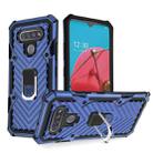 For LG K51 Cool Armor PC + TPU Shockproof Case with 360 Degree Rotation Ring Holder(Blue) - 1