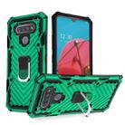 For LG K51 Cool Armor PC + TPU Shockproof Case with 360 Degree Rotation Ring Holder(Dark Green) - 1