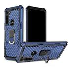 For Motorola Moto G Stylus Cool Armor PC + TPU Shockproof Case with 360 Degree Rotation Ring Holder(Blue) - 1