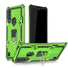 For Motorola Moto G8 Power Lite Cool Armor PC + TPU Shockproof Case with 360 Degree Rotation Ring Holder(Green) - 1