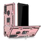 For Motorola Moto G8 Power Lite Cool Armor PC + TPU Shockproof Case with 360 Degree Rotation Ring Holder(Rose Gold) - 1