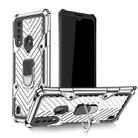 For Motorola Moto G8 Power Lite Cool Armor PC + TPU Shockproof Case with 360 Degree Rotation Ring Holder(Silver) - 1