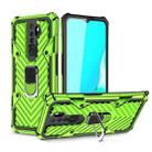 For OPPO A9 (2020) Cool Armor PC + TPU Shockproof Case with 360 Degree Rotation Ring Holder(Green) - 1