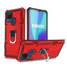 For OPPO Realme C15 Cool Armor PC + TPU Shockproof Case with 360 Degree Rotation Ring Holder(Red) - 1